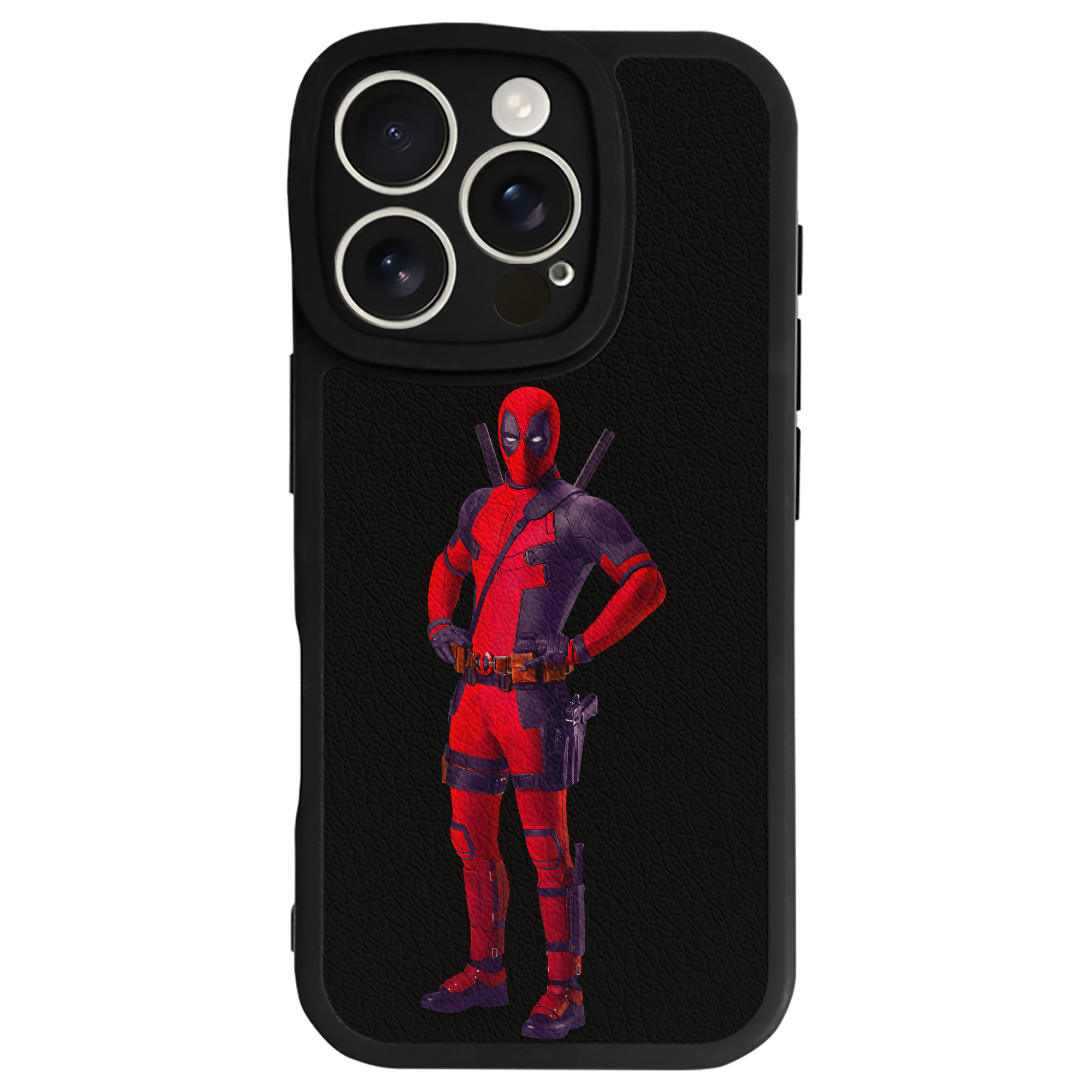 （画像用） Deadpool デッドプール 【iPhone 16シリーズ対応】シリコンスマホケース（レザー調） 材質：シリコン
